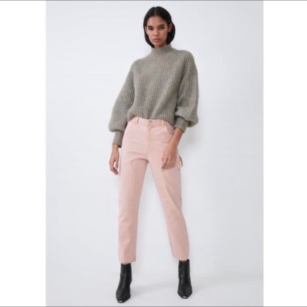 Zara Pink Ankle Utility Pant
